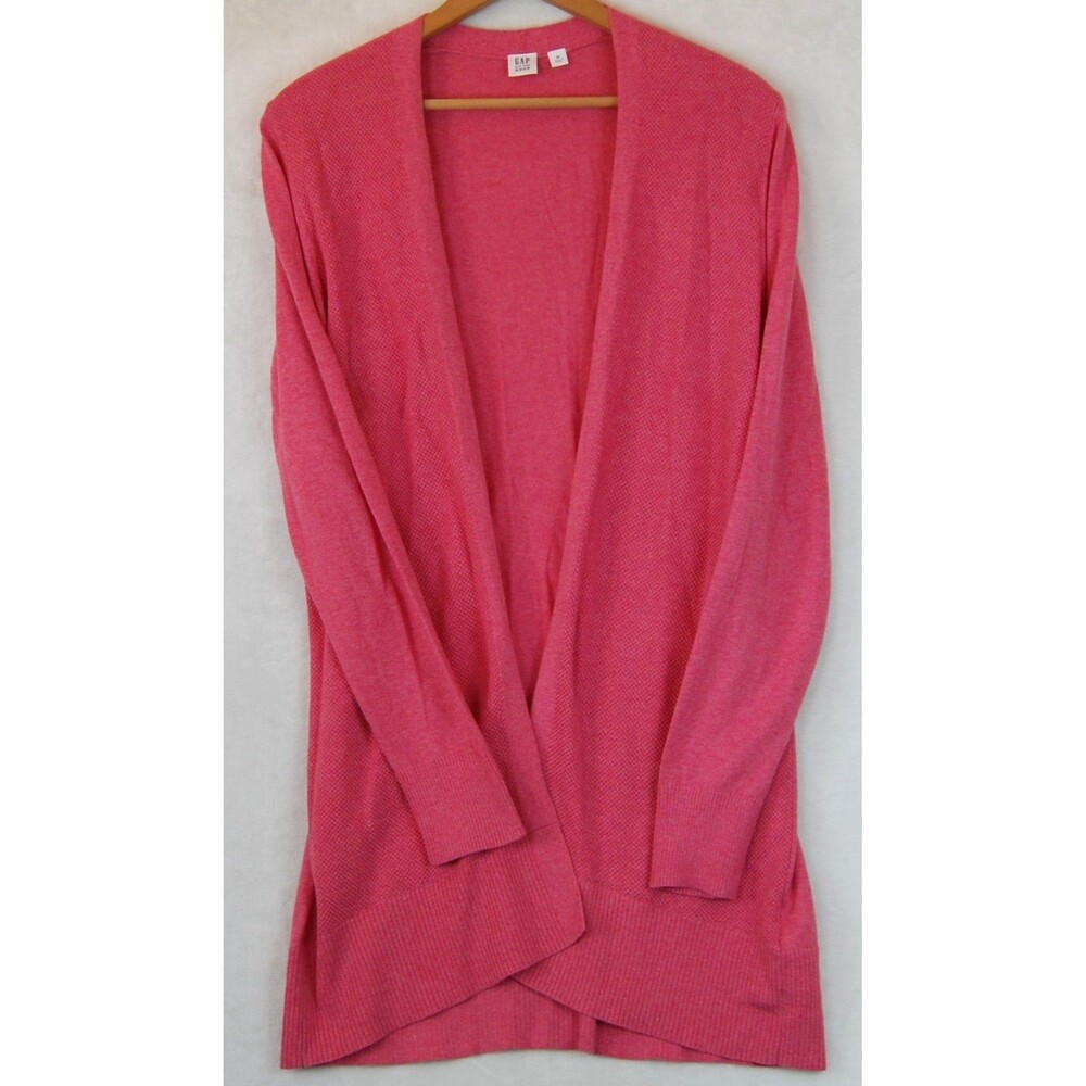 GAP for Good Women's Longline Open-Front Cardigan Sweater, Size Medium Rose EUC